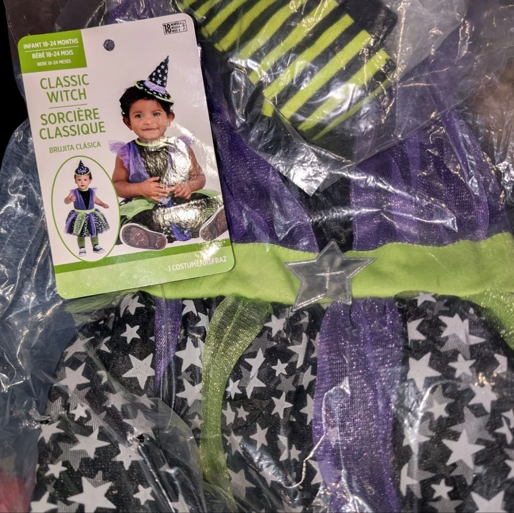 Classic Witch Costume with Star Accents